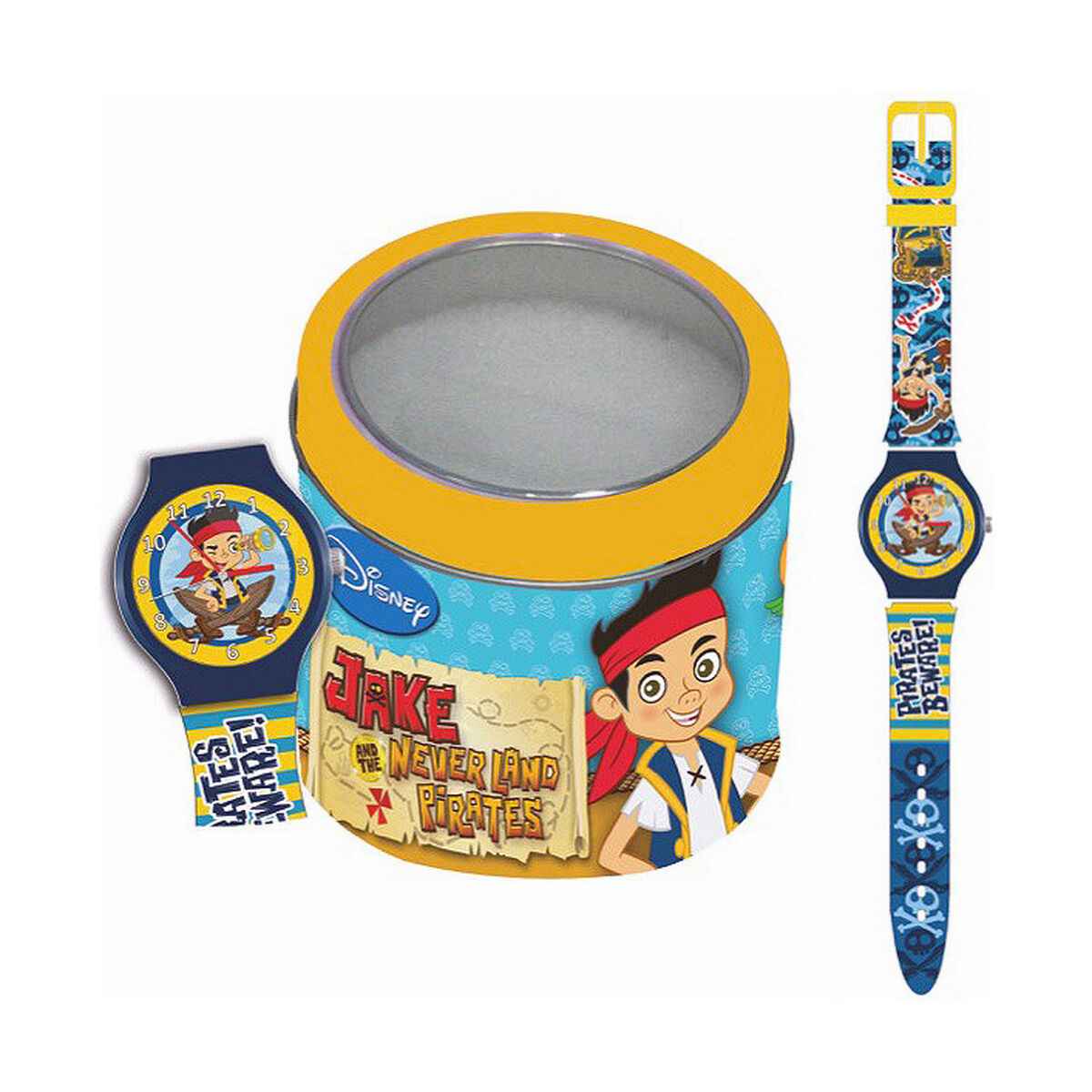 Infant's Watch Cartoon JAKE THE PIRATE - TIN BOX (Ø 33 mm) Cartoon