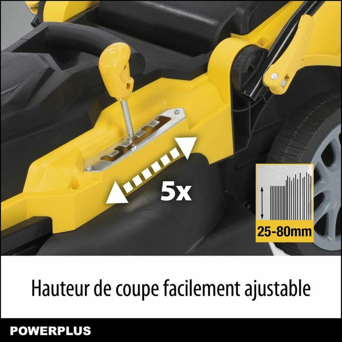 Electric Lawn Mower Powerplus Powxg6281 2000 W 230-240 V Ø 42 cm 25-80 mm Powerplus