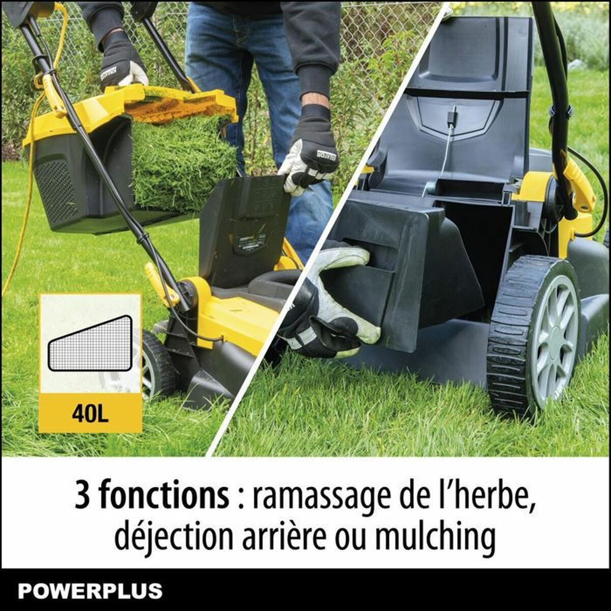 Electric Lawn Mower Powerplus Powxg6281 2000 W 230-240 V Ø 42 cm 25-80 mm Powerplus