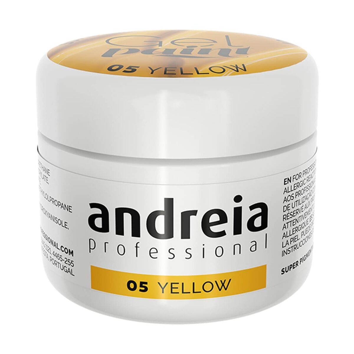 Gel nail polish Andreia Gel Paint 4 ml Yellow Nº 05 Andreia