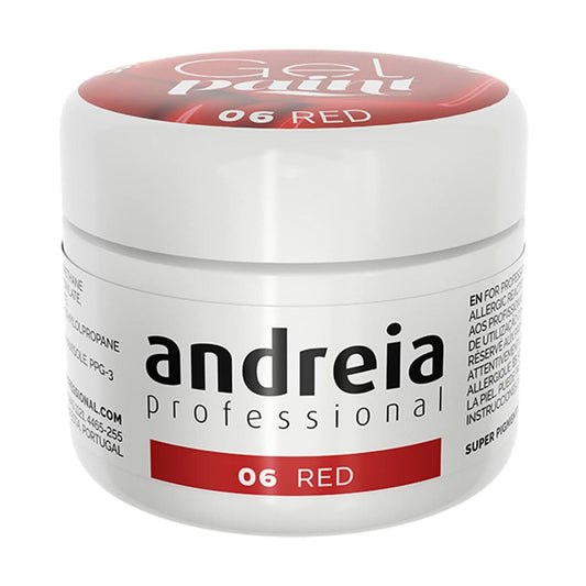 Gel nail polish Andreia Gel Paint 4 ml Red Nº 06 Andreia