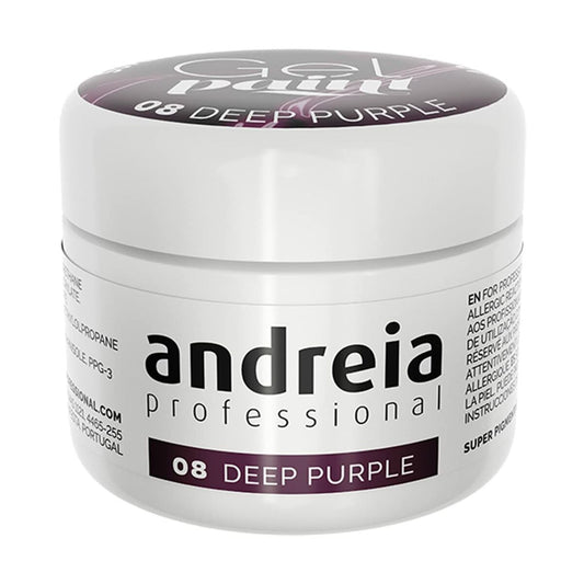 Gel nail polish Andreia Gel Paint 4 ml Purple Nº 08 Andreia