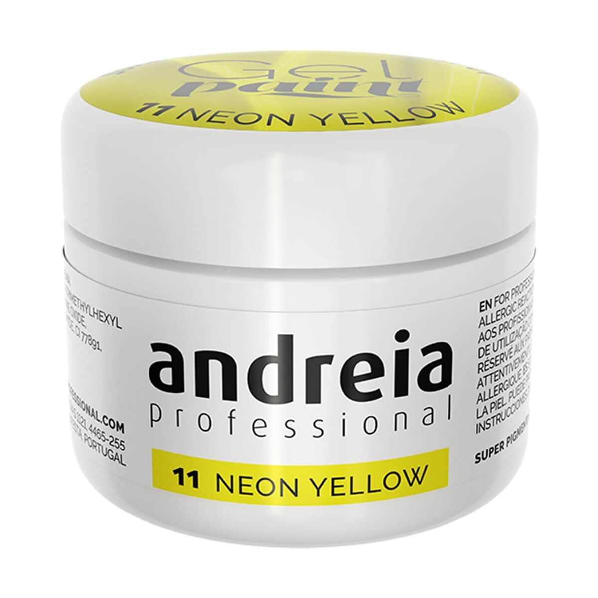 Gel nail polish Andreia Gel Paint 4 ml Yellow Neon Andreia