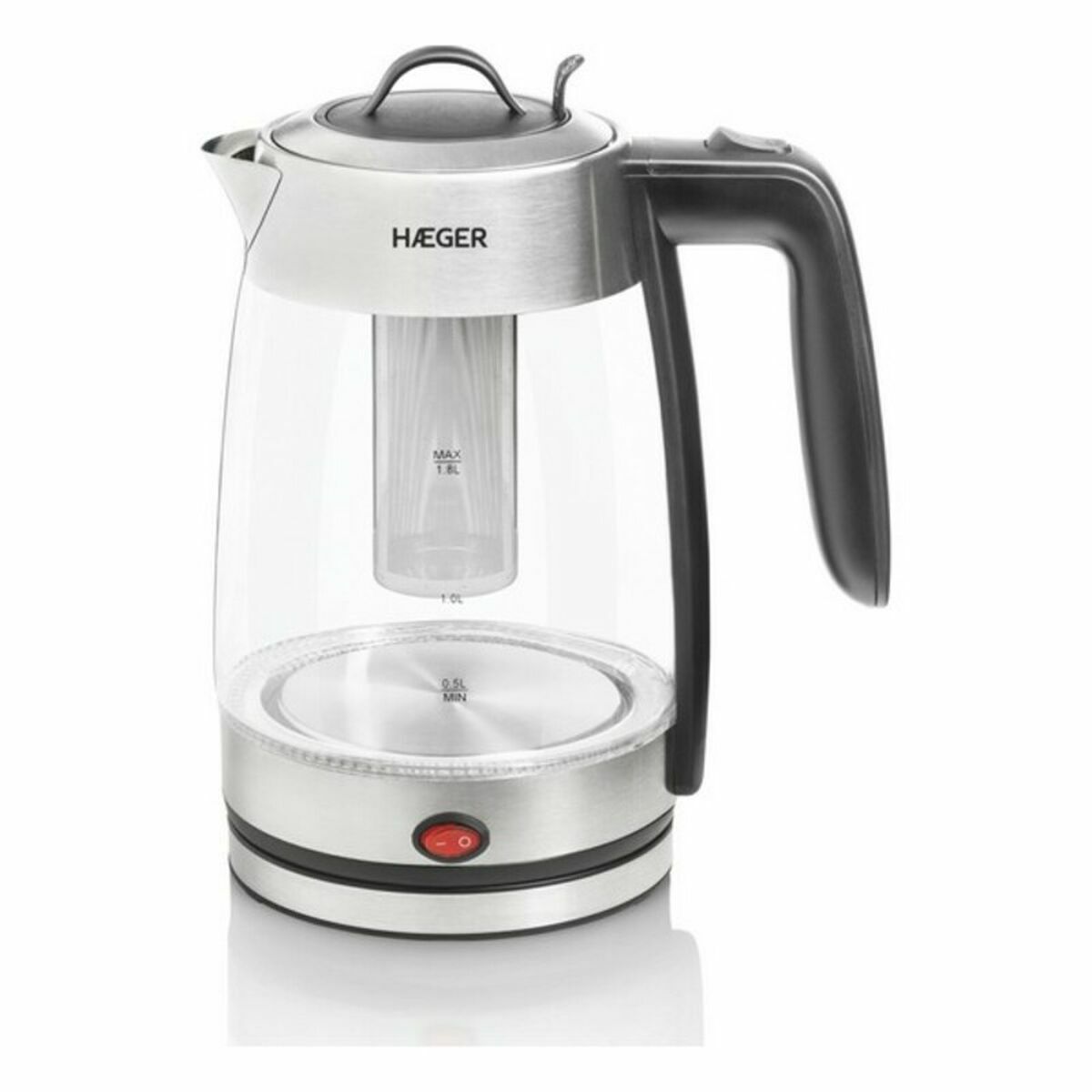 Water Kettle and Electric Teakettle Haeger EK-22F.020A White Stainless steel 2200 W Haeger