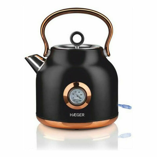 Water Kettle and Electric Teakettle Haeger EK-22B.024A Black Stainless steel 2200 W 1,7 L Haeger