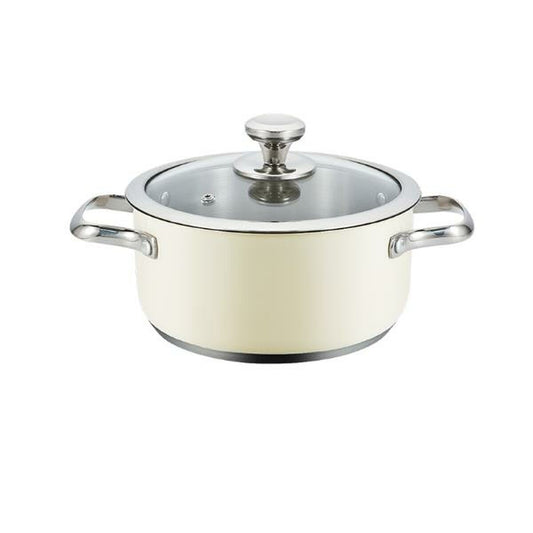 Casserole with lid Haeger PA-16H.005A Beige Ø 16 cm Haeger