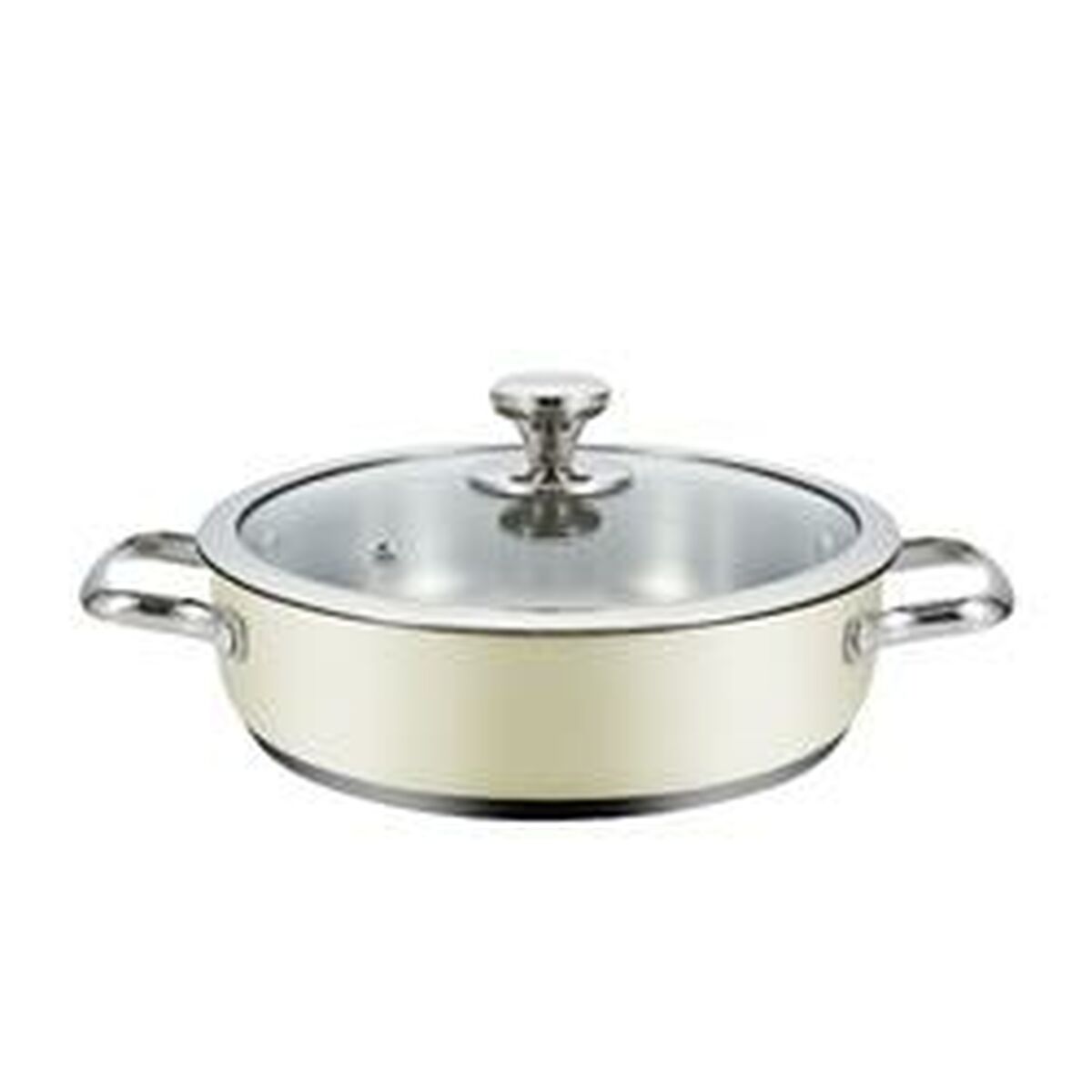 Casserole with lid Haeger PA-24L.009A Beige Ø 24 cm Haeger