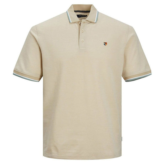 Men’s Short Sleeve Polo Shirt Jack & Jones JPRBLUWIN POLO SS NOOS 12169064 Beige Jack and Jones