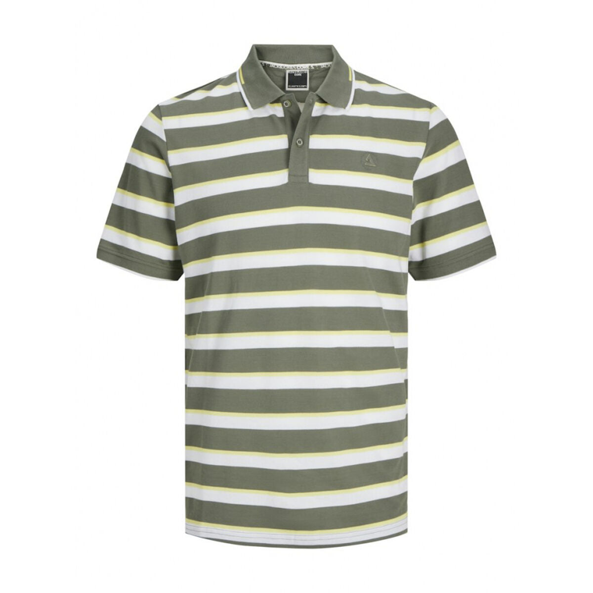 Men’s Short Sleeve Polo Shirt Jack & Jones JCOHASS AOP 12254958 Green Jack and Jones