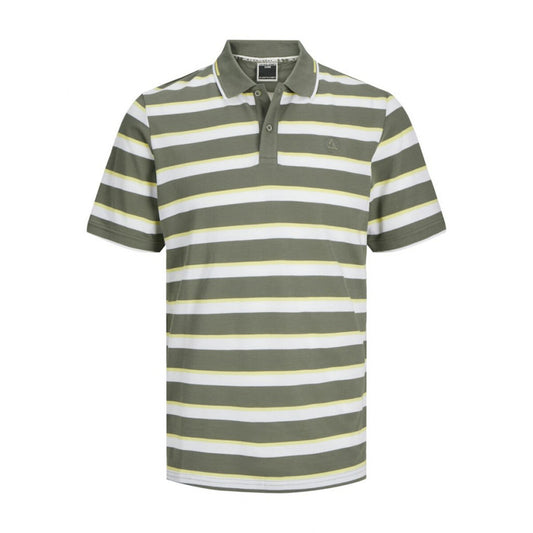 Men’s Short Sleeve Polo Shirt Jack & Jones JCOHASS AOP 12254958 Green Jack and Jones