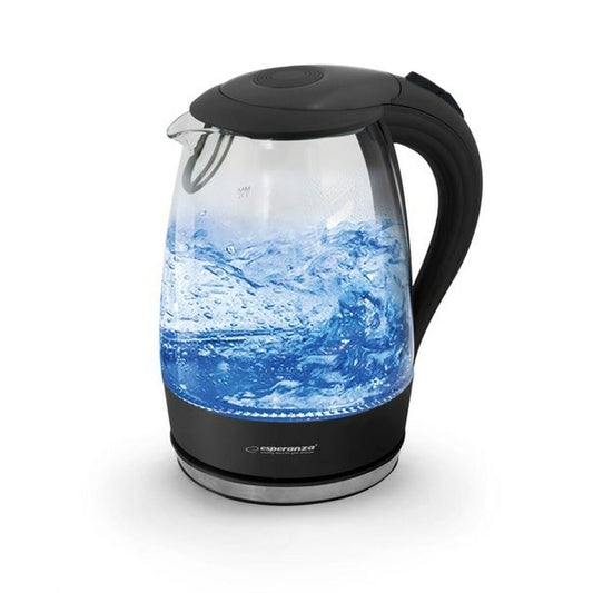 Kettle Esperanza Black Glass Plastic 2200 W 1,7 L Esperanza