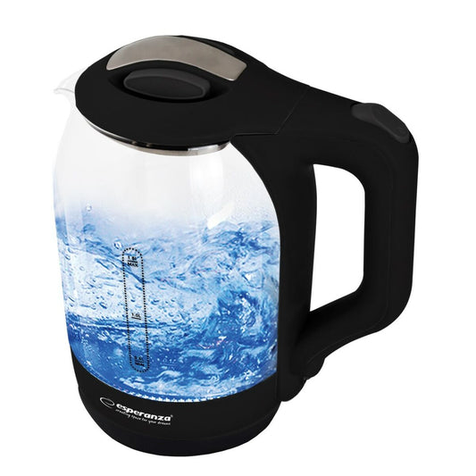 Kettle Esperanza EKK025K Black Multicolour Glass Plastic 1500 W 1,7 L Esperanza