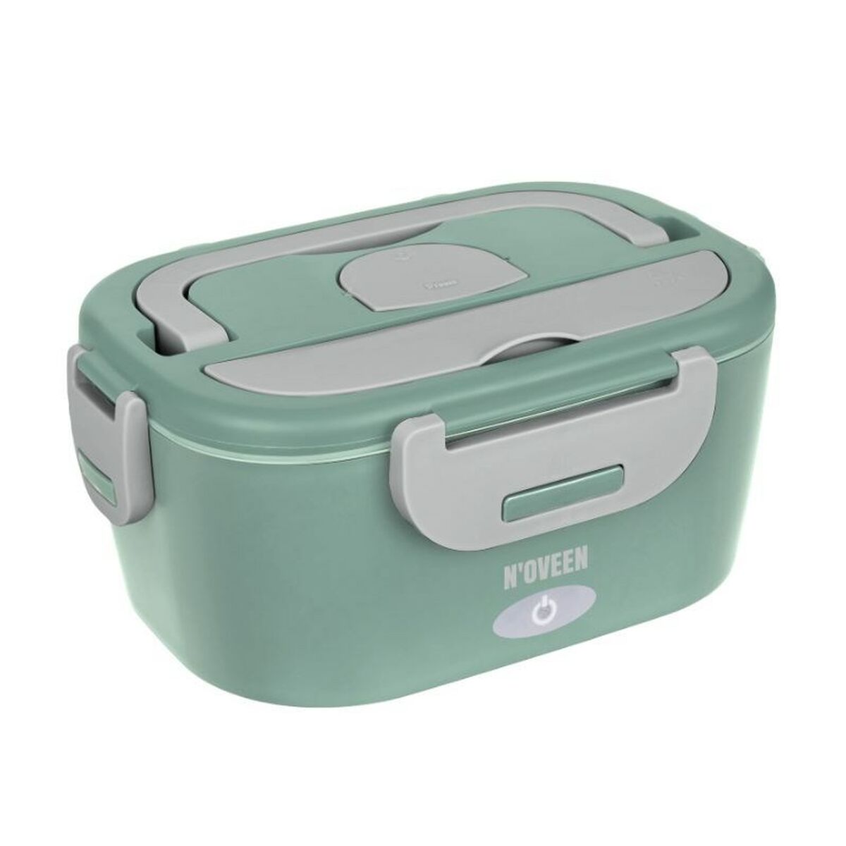 Electric Lunch Box N'oveen LB725 Green Grey 1,1 L 2 Pieces Noveen