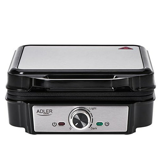 Waffle Maker Adler AD 3083 Black Silver 1800 W Adler