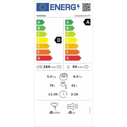 Washer - Dryer Hisense WDQA8014EVJM 1400 rpm Hisense