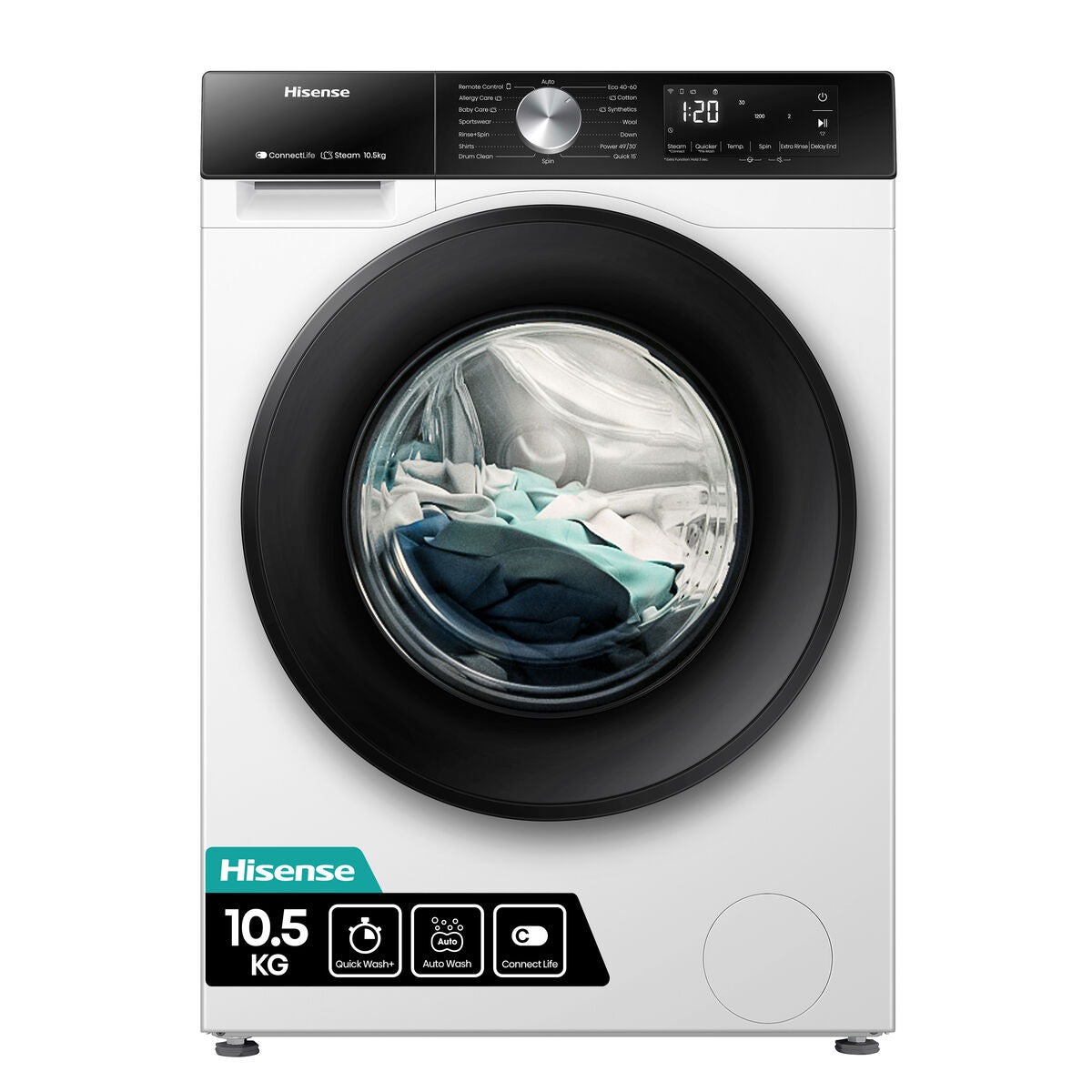 Washing machine Hisense WF3S1043BW3 59,5 cm 1400 rpm 1000 rpm 10,5 kg Hisense