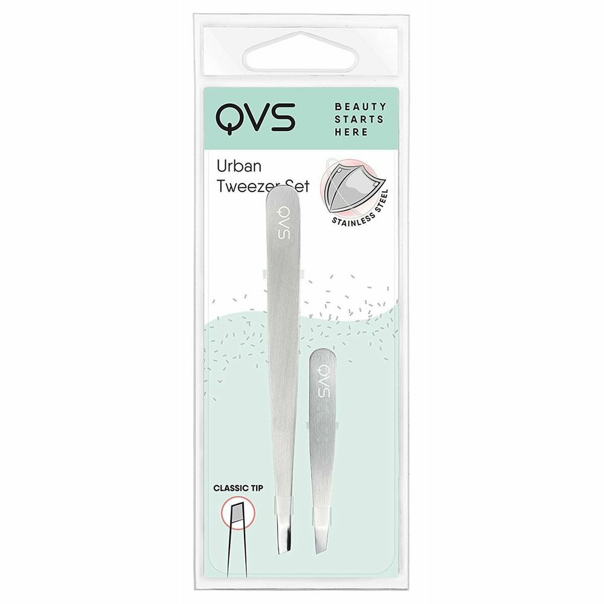 Tweezers for Plucking QVS 100670247 Silver Tweezers for Plucking Stainless steel 2 Pieces QVS