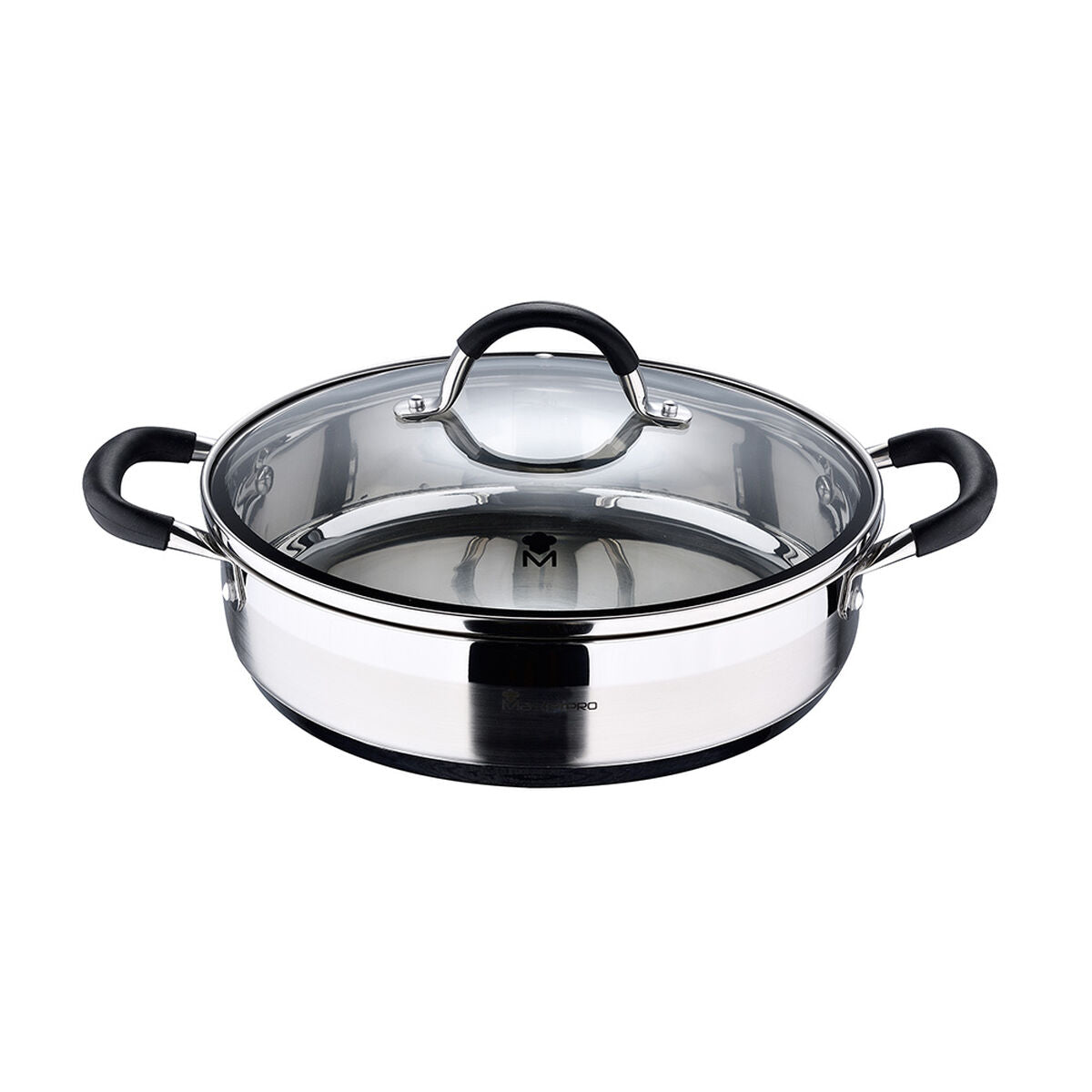 Casserole with lid Masterpro Stainless steel AISI 304 (3,8 L) 28 x 7 cm Masterpro