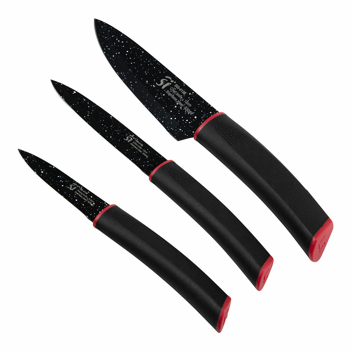 Knife Set San Ignacio Keops Marble SG-4136 Black Stainless steel 3 Pieces San Ignacio