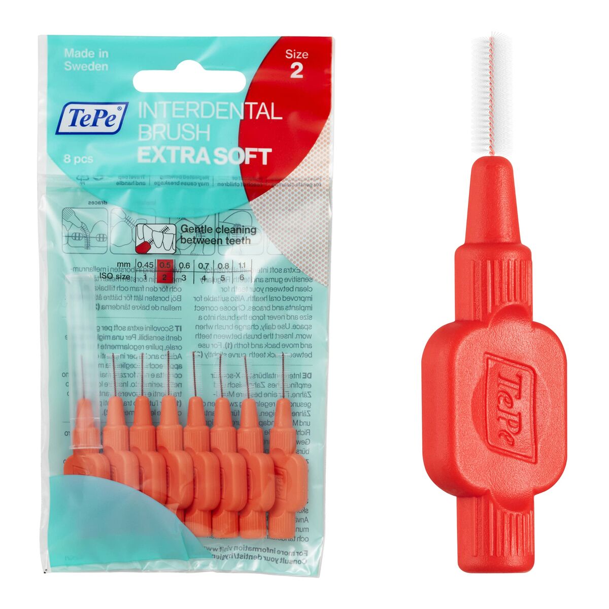 Interdental brushes Tepe Red Supersoft (8 Pieces) Tepe