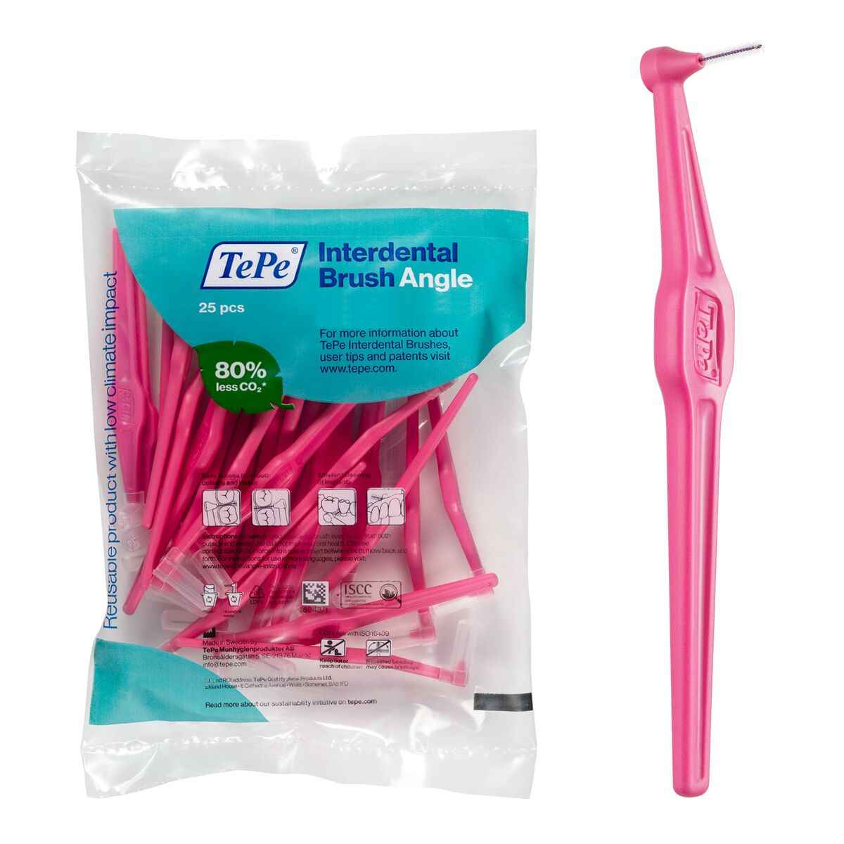 Interdental brushes Tepe Angle Pink 0,4 mm 25 Units Tepe