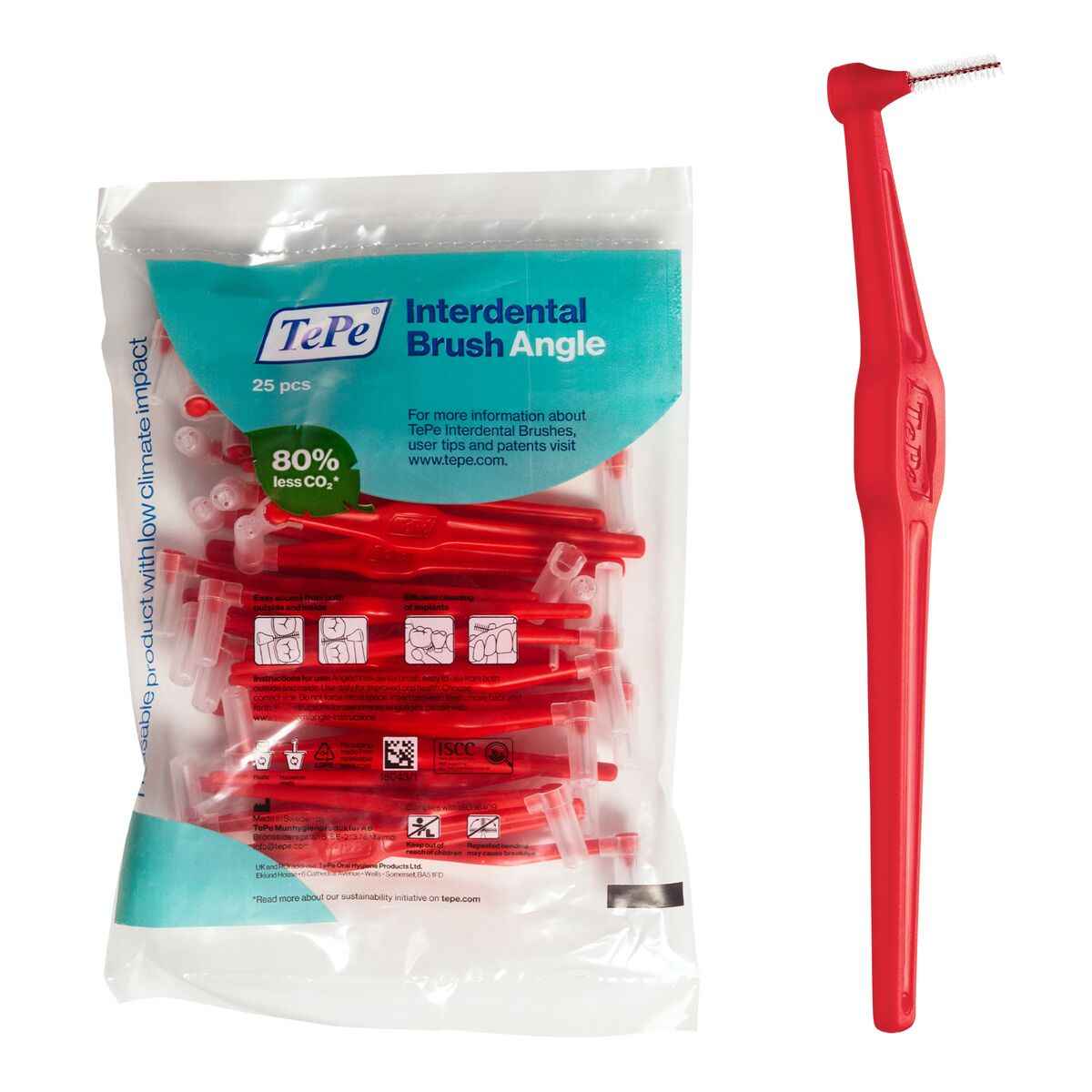 Interdental brushes Tepe Angle Red 0,5 mm 25 Units Tepe