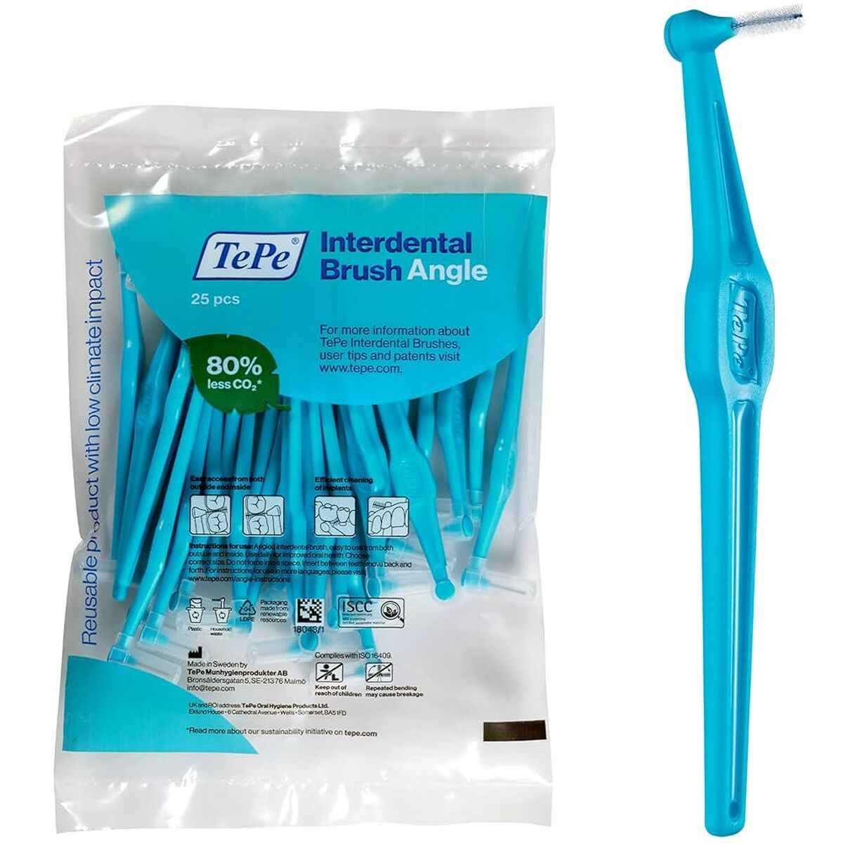 Interdental brushes Tepe Angle Blue 0,6 mm 25 Units Tepe