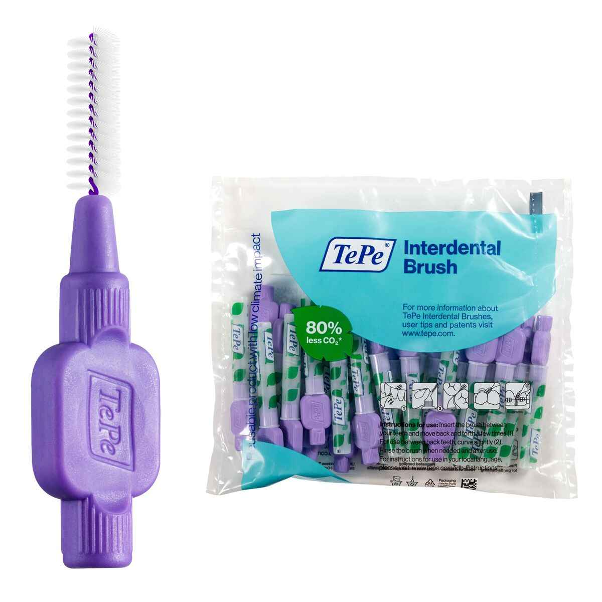 Interdental brushes Tepe Original Purple 1,1 mm 25 Units Tepe