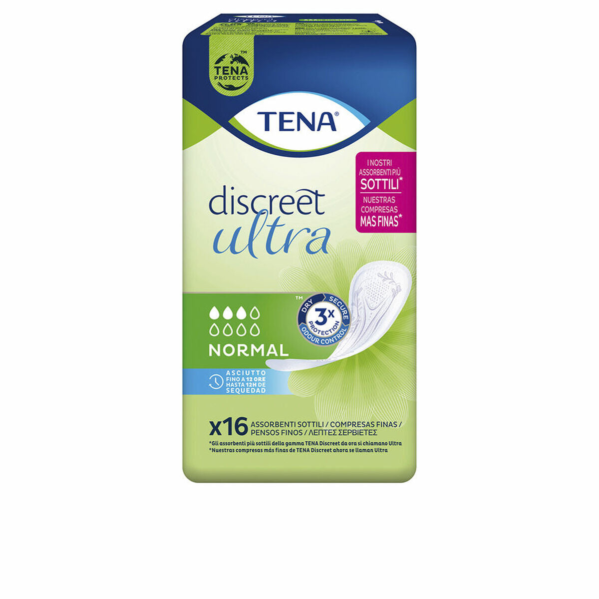 Incontinence Sanitary Pad Tena Discreet Ultra 16 Units