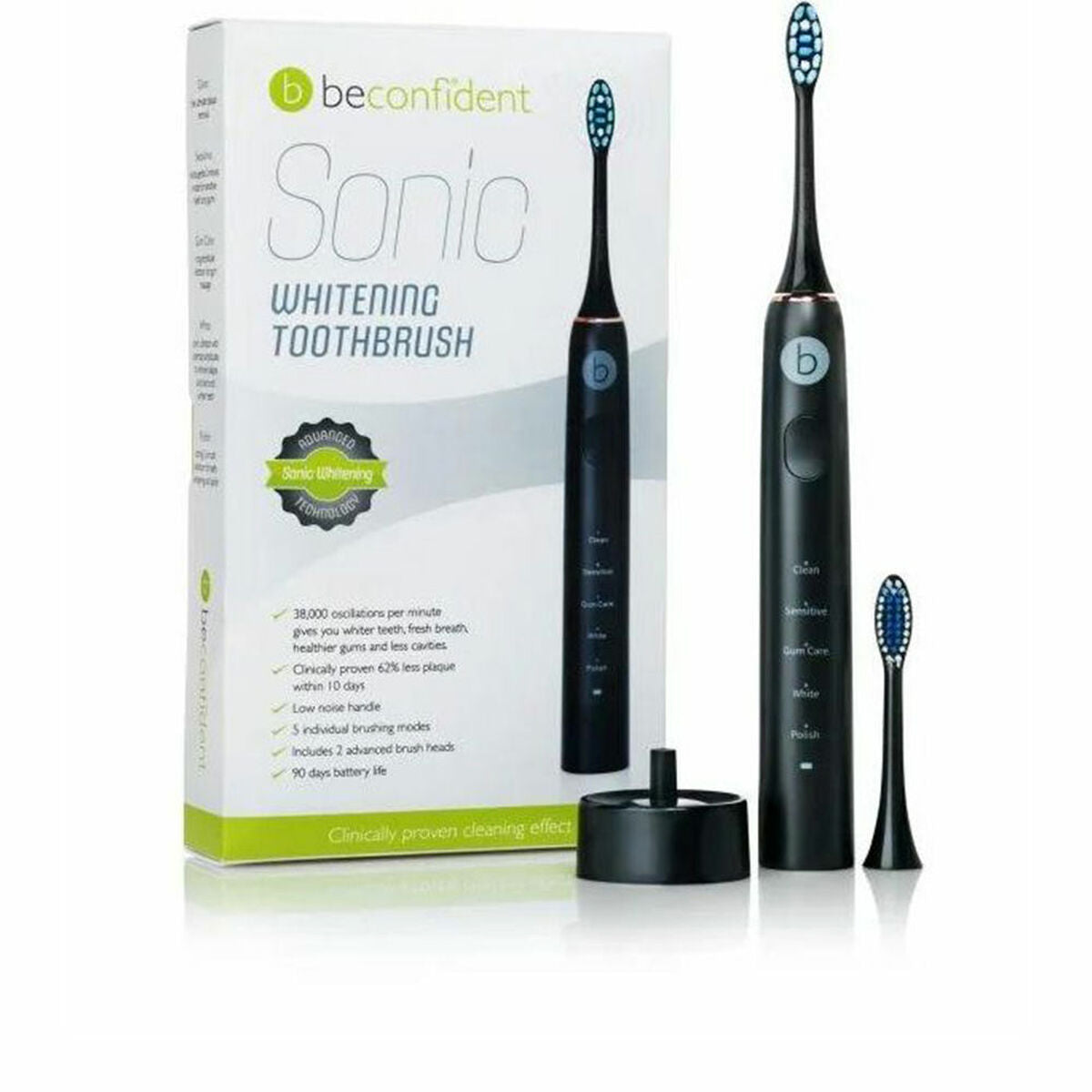 Electric Toothbrush Beconfident Sonic Black / Rose Gold