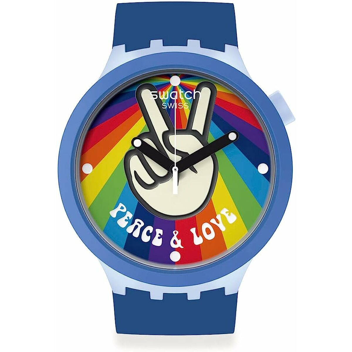 Men's Watch Swatch PEACE HAND LOVE (Ø 47 mm) Swatch