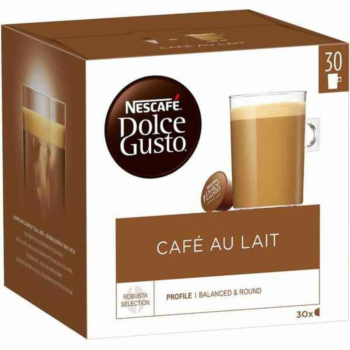 Coffee Capsules Nescafé Dolce Gusto Cafe Au Lait 1 Unit 30 Units Nescafé Dolce Gusto