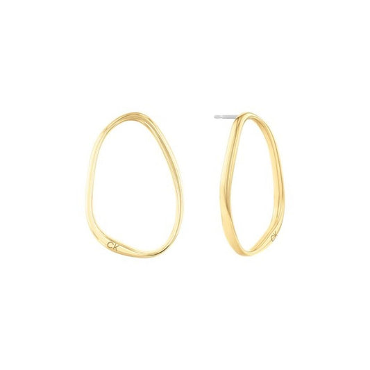 Ladies' Earrings Calvin Klein SCULPTURAL Stainless steel Golden