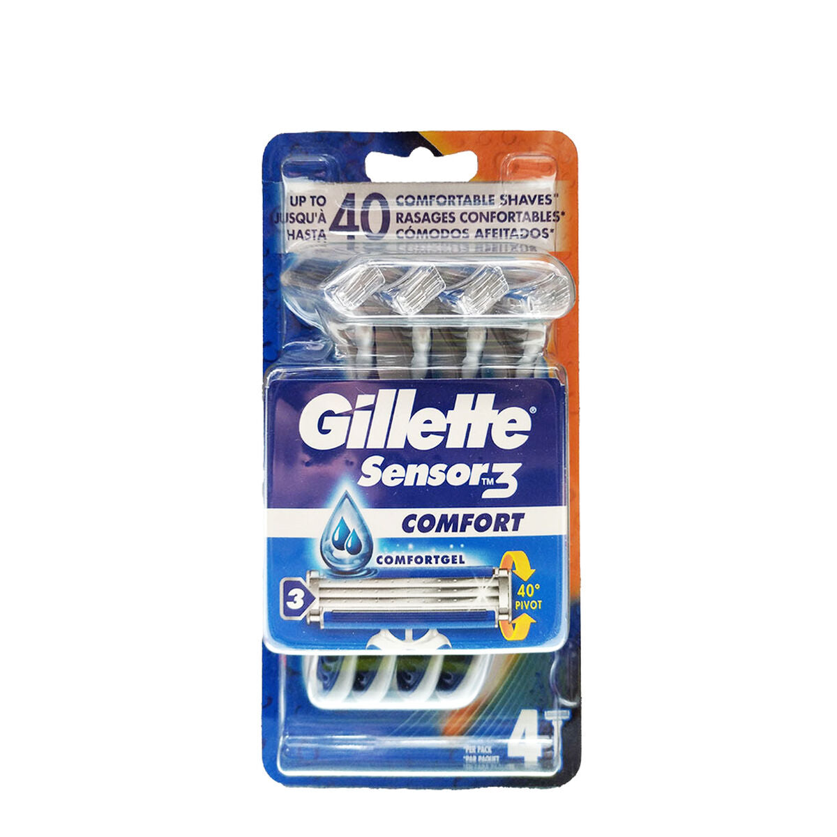 Manual shaving razor Gillette Sensor 3 Confort (4 Units) Gillette