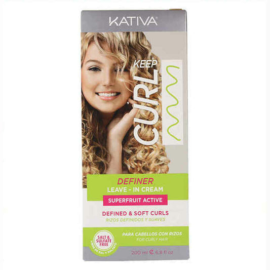 Lockendefinierende Creme Keep Curl Definer Leave In Kativa (200 ml)