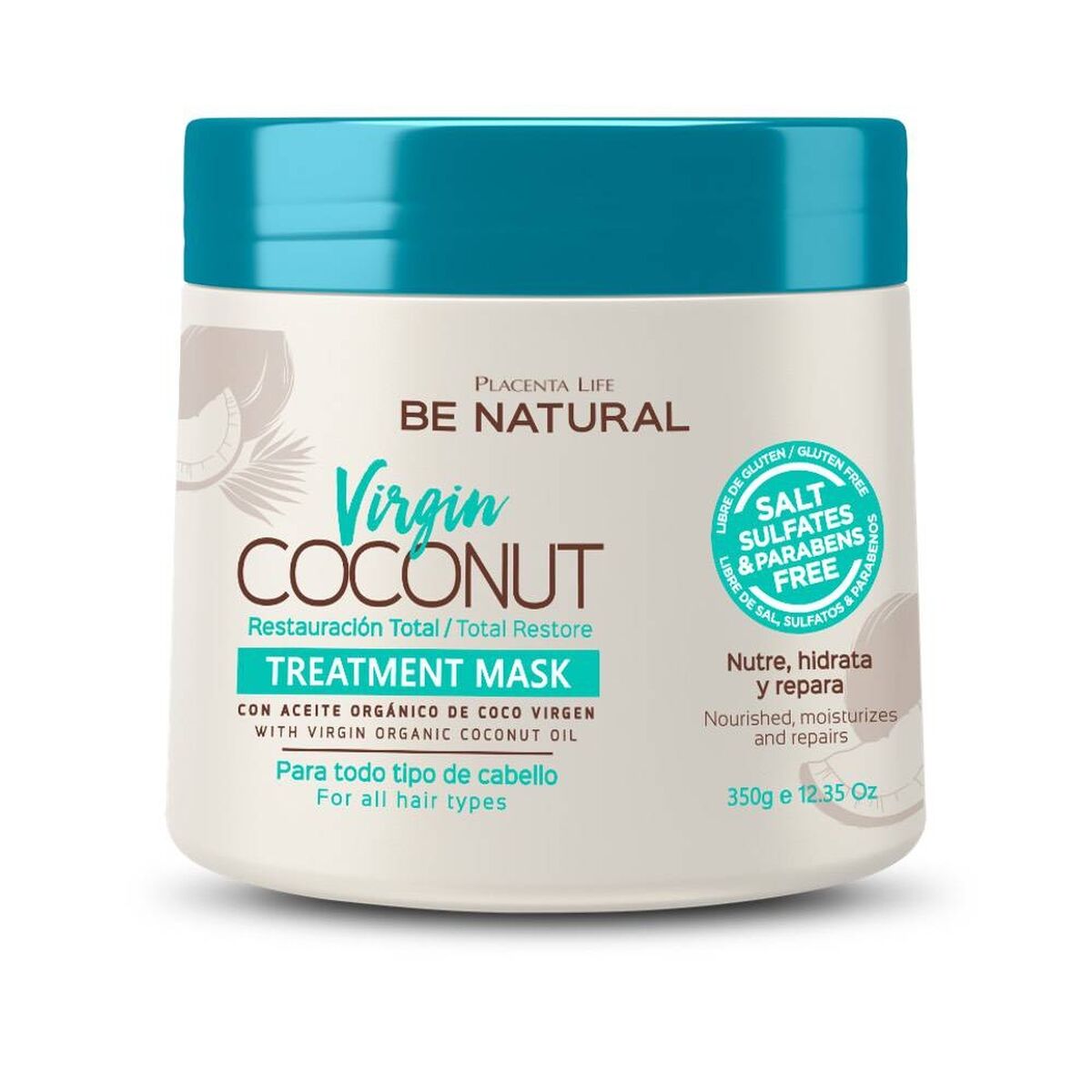 Restorative Hair Mask Be Natural Virgin Coconut 350 ml Be Natural