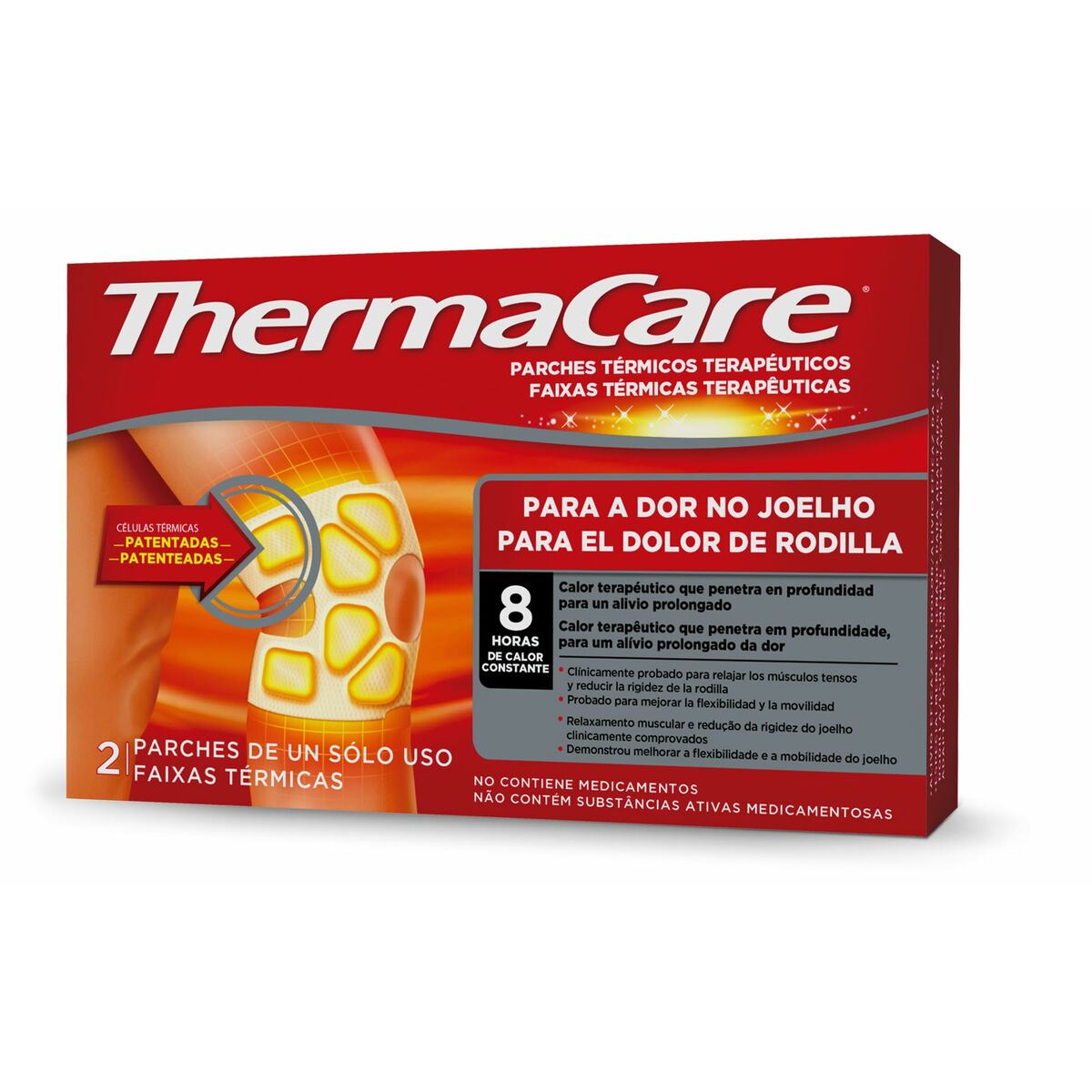 Adhesive Body Heat Patches Thermacare Rodillas 2 Units Thermacare