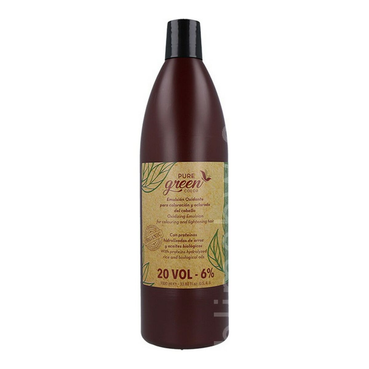 Hair Oxidizer Emulsion Pure Green Green Emulsión 20 Vol 6 % (1000 ml) Pure Green