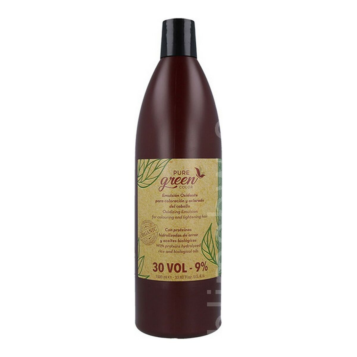 Hair Oxidizer Emulsion Pure Green Green Emulsión 30 Vol 9 % (1000 ml) Pure Green