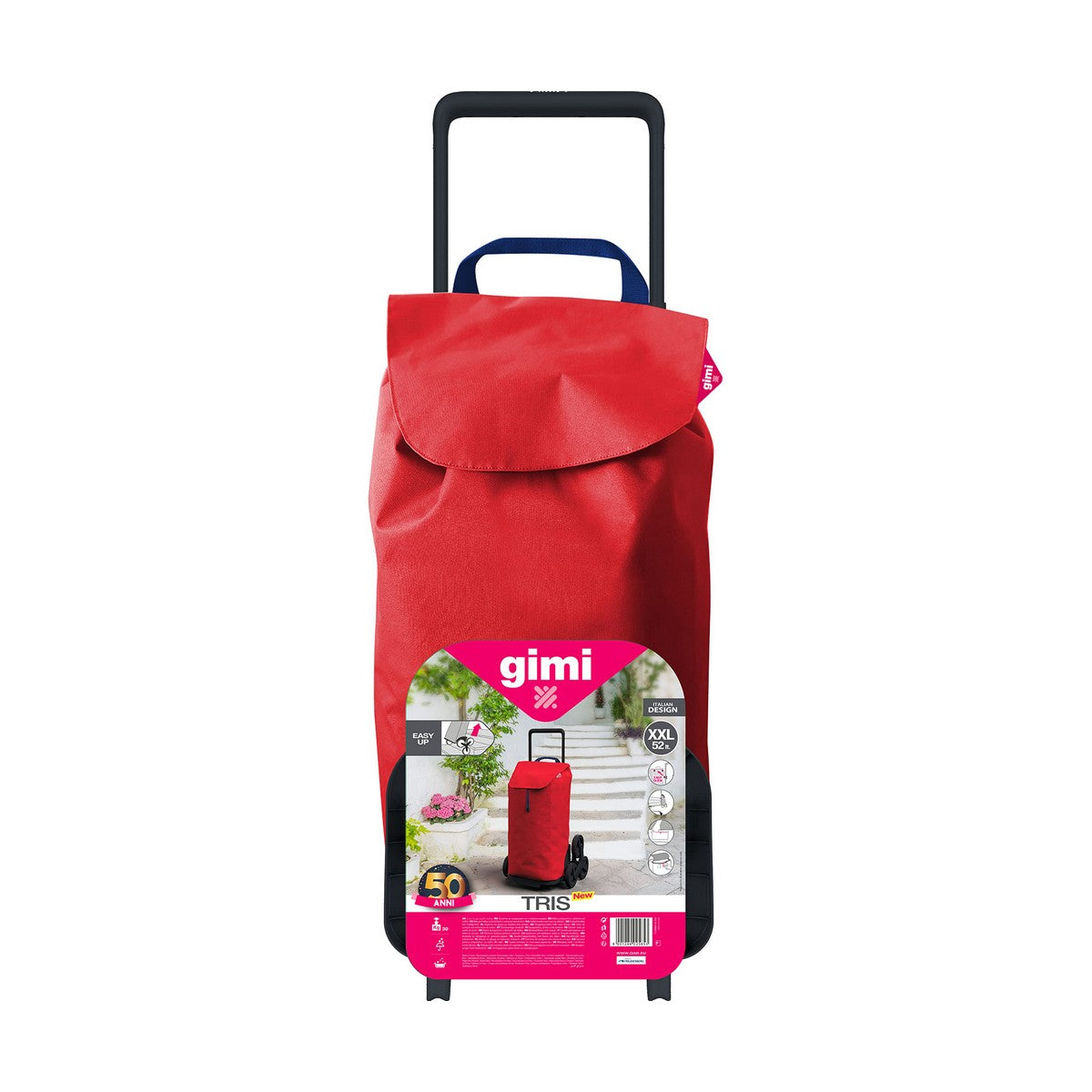 Shopping cart Gimi Tris Urban Red 52 L Gimi