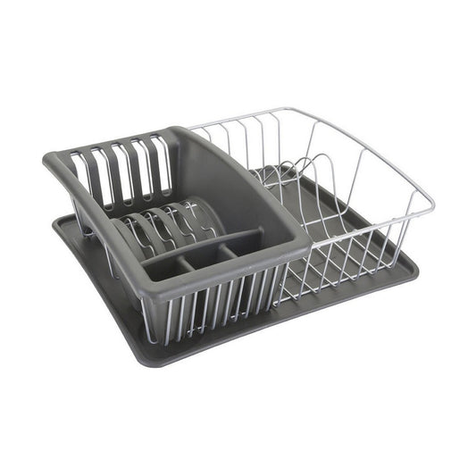 Draining Rack for Kitchen Sink Metaltex Grey (35 x 30 x 11 cm) Metaltex