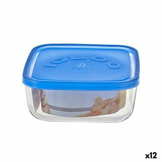 Lunch box Borgonovo 6277815 Blue 960 ml 15 x 15 x 6,2 cm (12 Units) (Ø 15 cm) Borgonovo