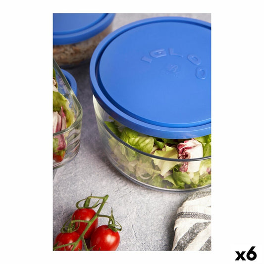 Lunch box Borgonovo Igloo Blue 2,2 L (6 Units) (Ø 22cm) Borgonovo