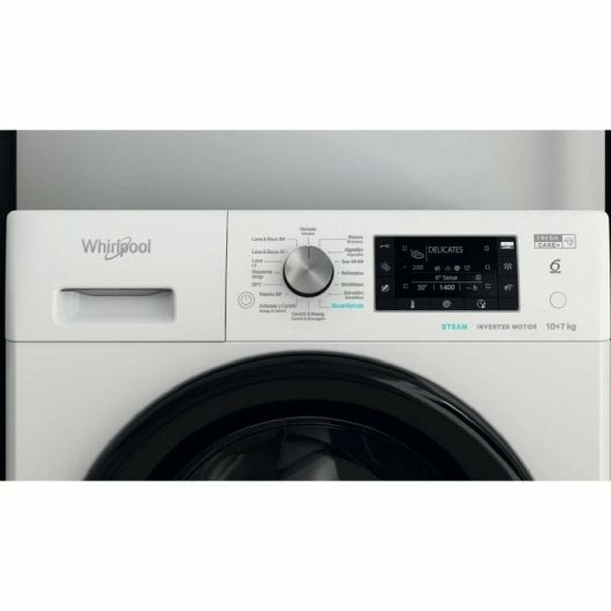 Washer - Dryer Whirlpool Corporation FFWDD1074269BVS 1400 rpm 10 kg 59,5 cm Whirlpool Corporation