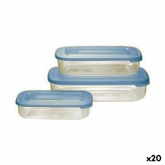 Lunch box Tontarelli Family Blue Rectangular 29,6 x 19,8 x 7,7 cm (20 Units) Tontarelli