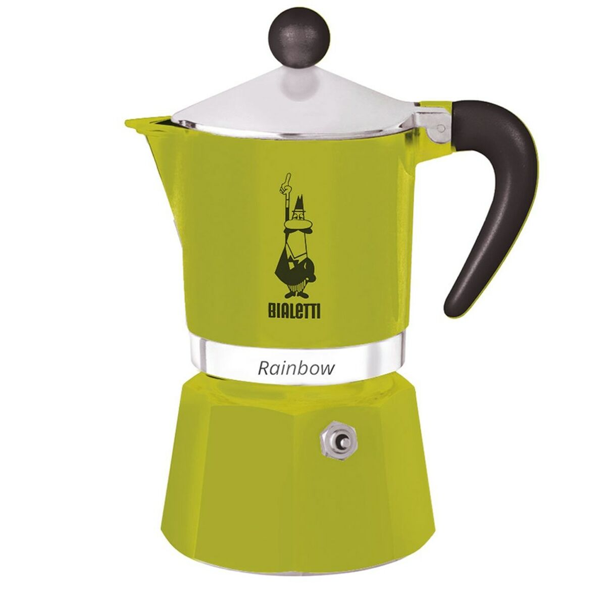 Italian Coffee Pot Bialetti Rainbow Green Metal Aluminium Bialetti