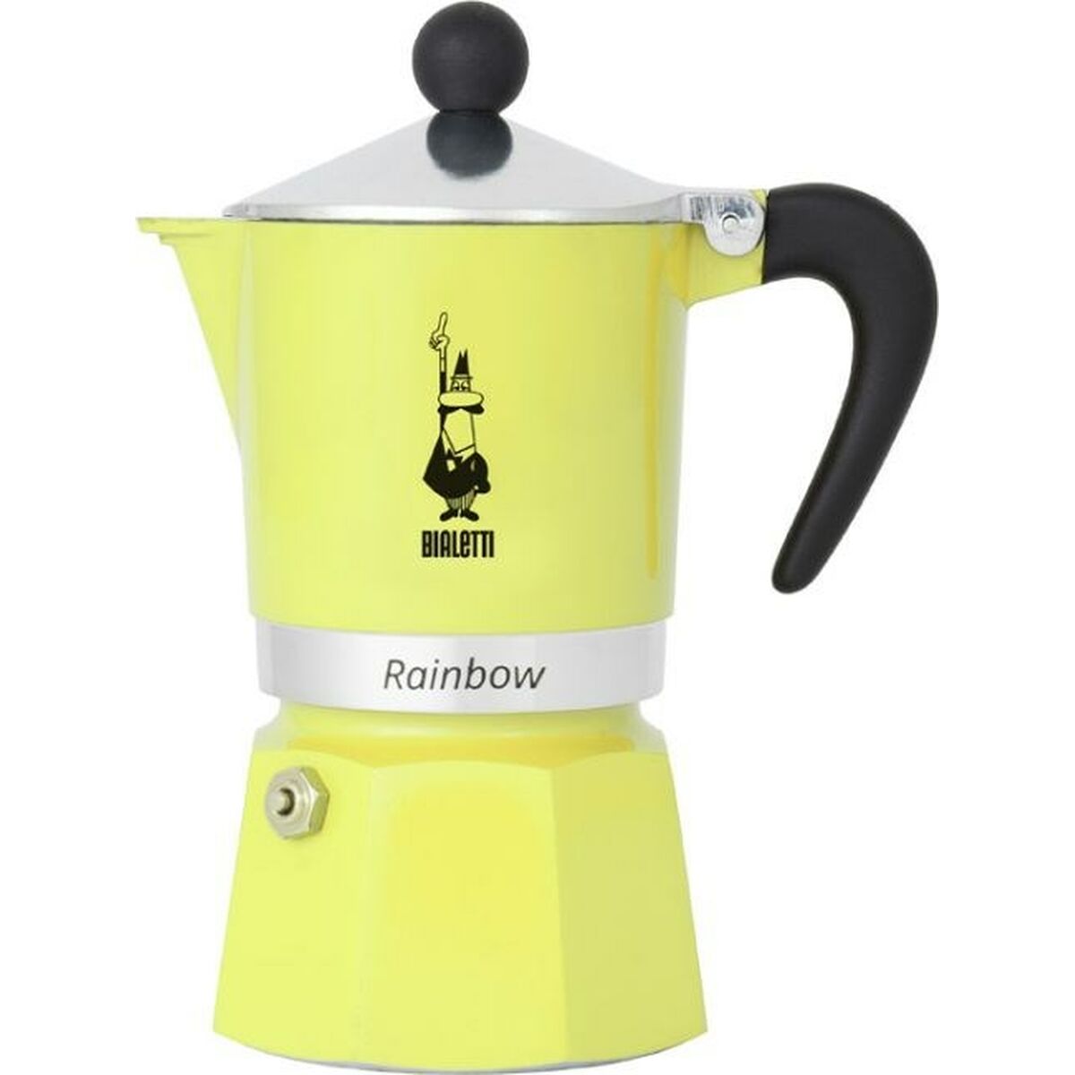 Italian Coffee Pot Bialetti Primavera Yellow Aluminium 270 ml 6 Cups Bialetti