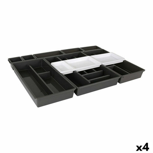 Cutlery Organiser Tontarelli Bella Black 10 Pieces 70 x 49,2 x 6,7 cm (4 Units) Tontarelli