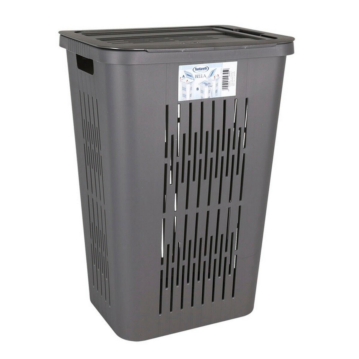 Laundry basket Inde Bella 60 L Graphite 40,5 x 33 x 59 cm (5 Units) Inde