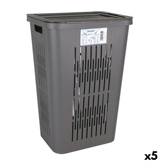 Laundry basket Inde Bella 60 L Graphite 40,5 x 33 x 59 cm (5 Units) Inde